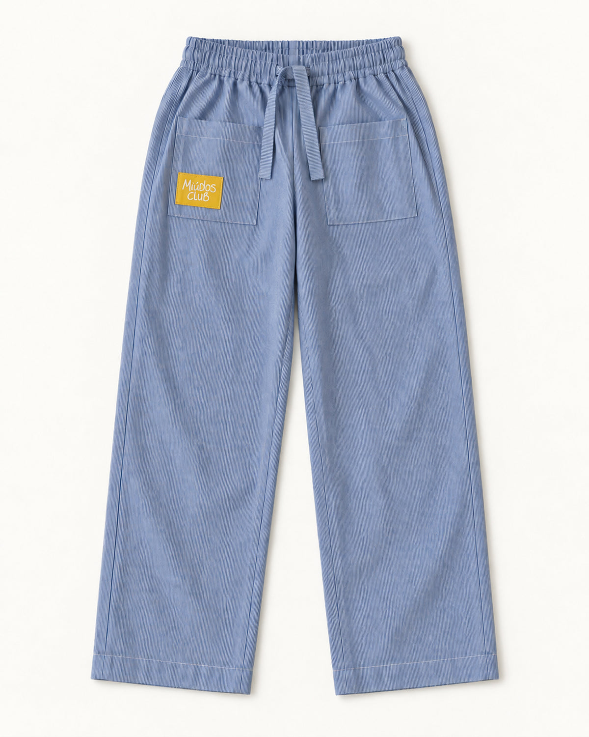 Miúdos Club — Calça Listradinha — flat lay — frente