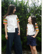 Miúdos Club — Camisa Crochê Guaraná, Shorts Frufru — Foto de ensaio