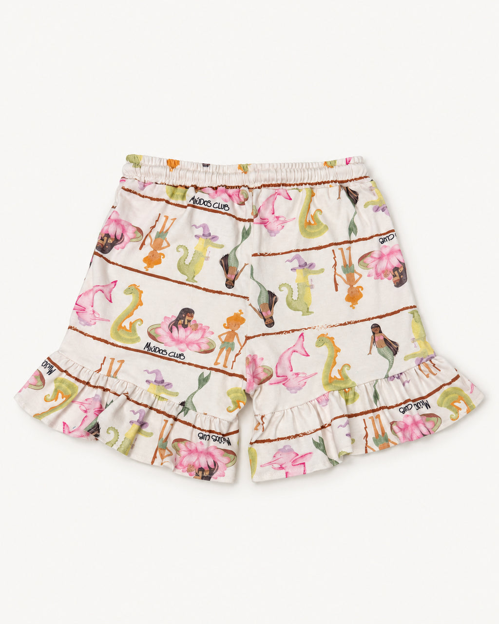 Miúdos Club — Shorts Frufru Folclore — Flat lay — costas